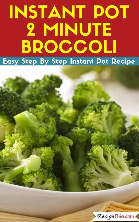 Vegetarian broccoli discount instant pot recipes