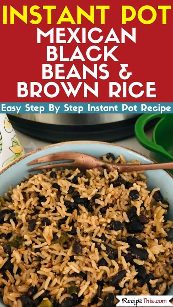 Instant Pot Black Beans and Brown Rice