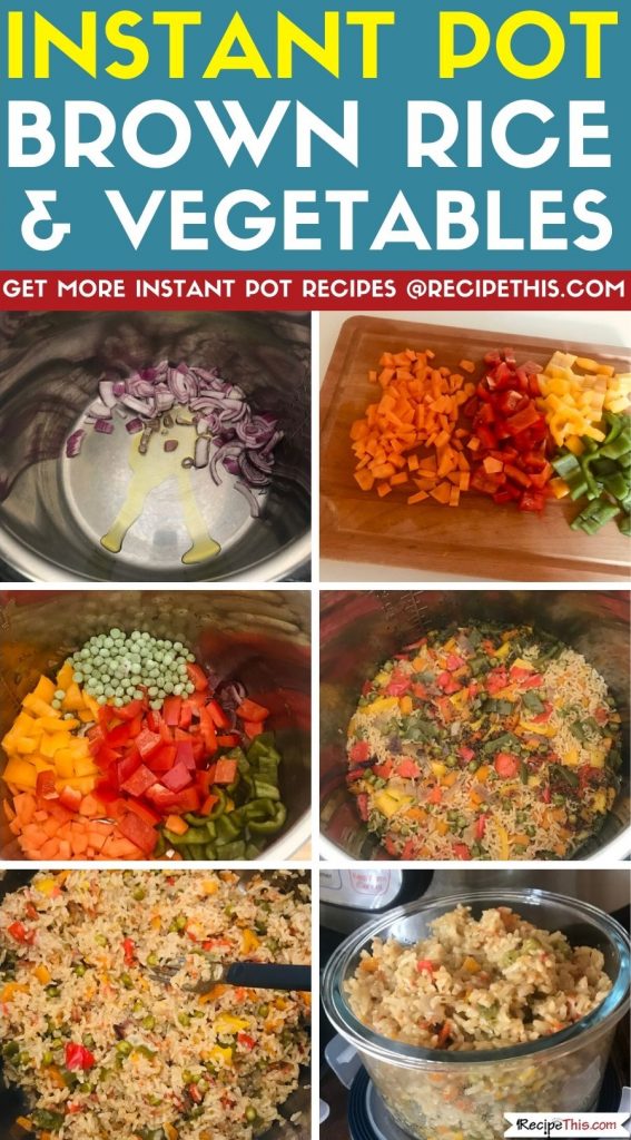 Instant Pot Brown Rice & Vegetables step by step
