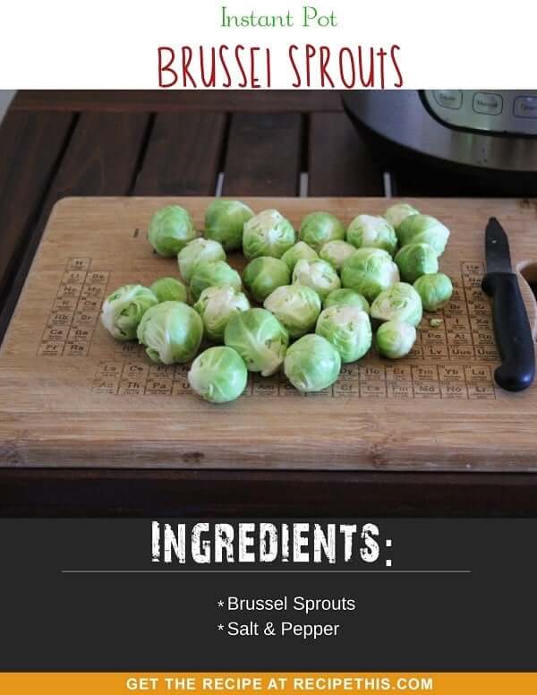 How to Pressure Cook Brussels Sprouts - Feisty Tapas