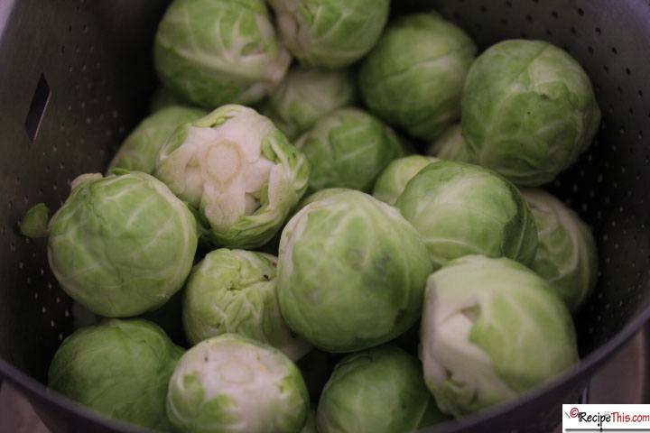 Instant Pot Brussel Sprouts steamed in the instant pot pressure cooker