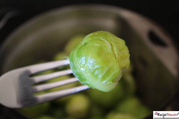 Instant Pot Brussel Sprouts steamed in the instant pot pressure cooker