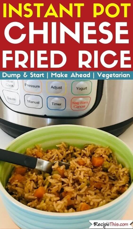 Instant Pot Chinese Fried Rice pressure cooker