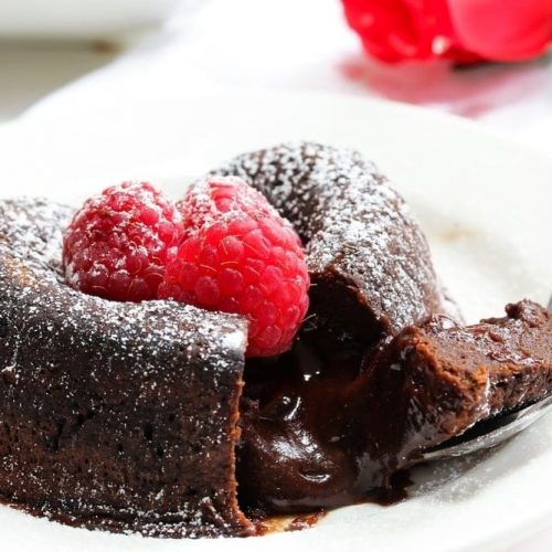 Lava Cake Recipe (easy, vegan, gluten free) - Veggie World Recipes