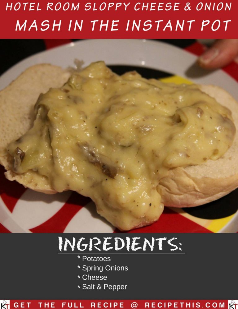 Hotel Room Sloppy Cheese & Onion Mash In The Instant Pot