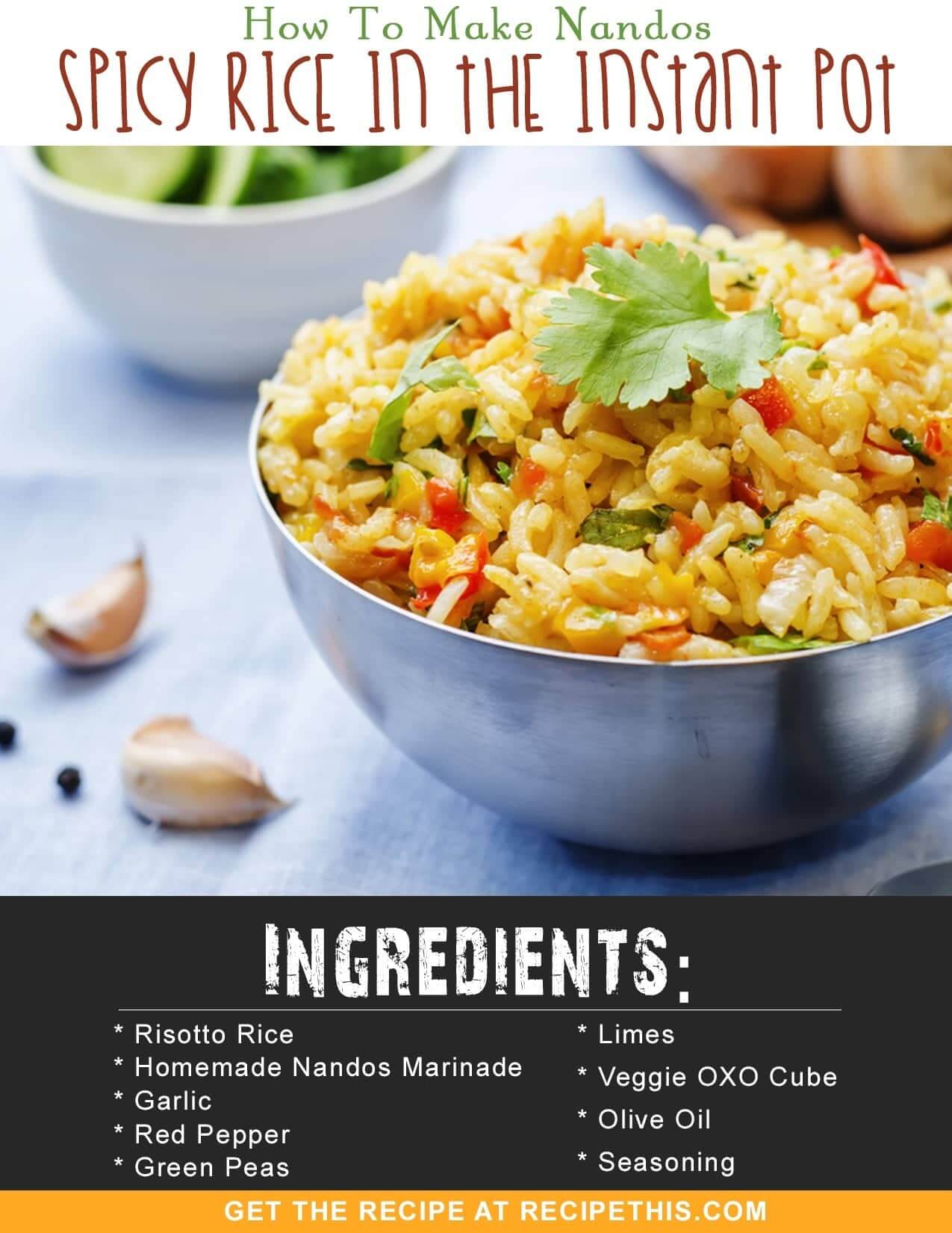 Instant Pot Recipes | How To Make Nandos Spicy Rice In The Instant Pot Recipe from RecipeThis.com
