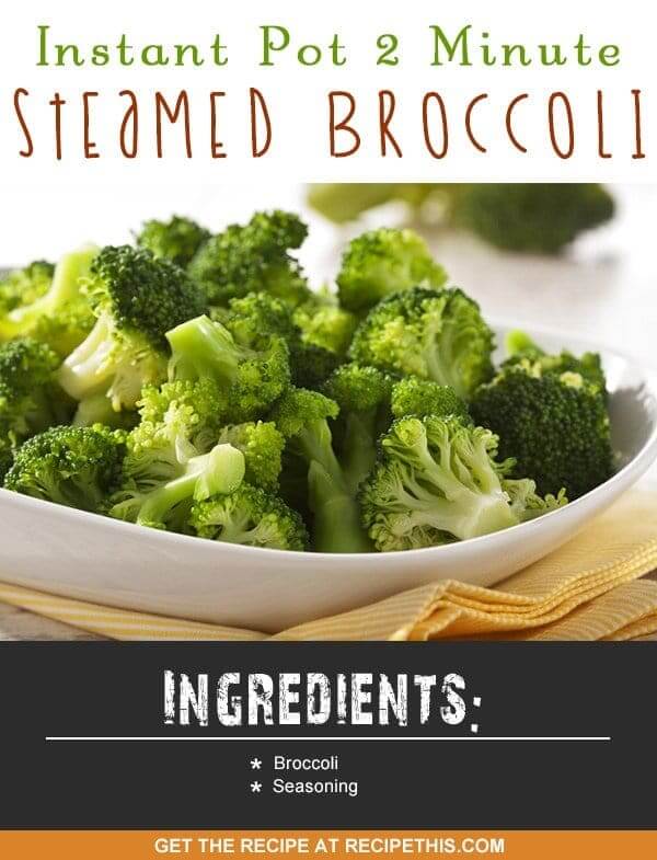 Steaming fresh broccoli in best sale instant pot