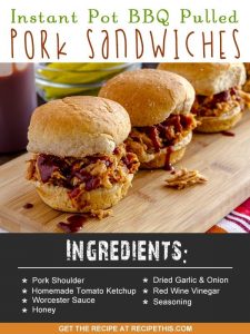 Instant Pot | Instant Pot BBQ Pulled Pork sandwiches recipe from RecipeThis.com