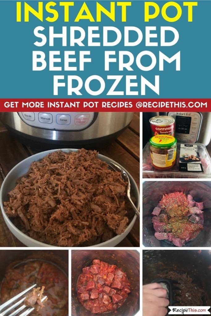 Instant Pot Shredded Beef from frozen step by step