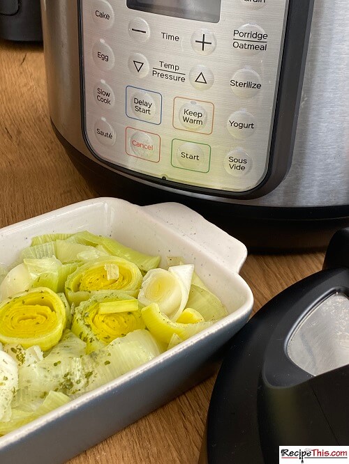 Instant Pot Steamed Leeks