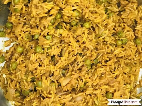 Instant Pot Yellow Rice - close up