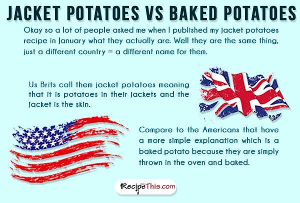 What is the difference between the Jacket Potato & the Baked Potato from RecipeThis.com