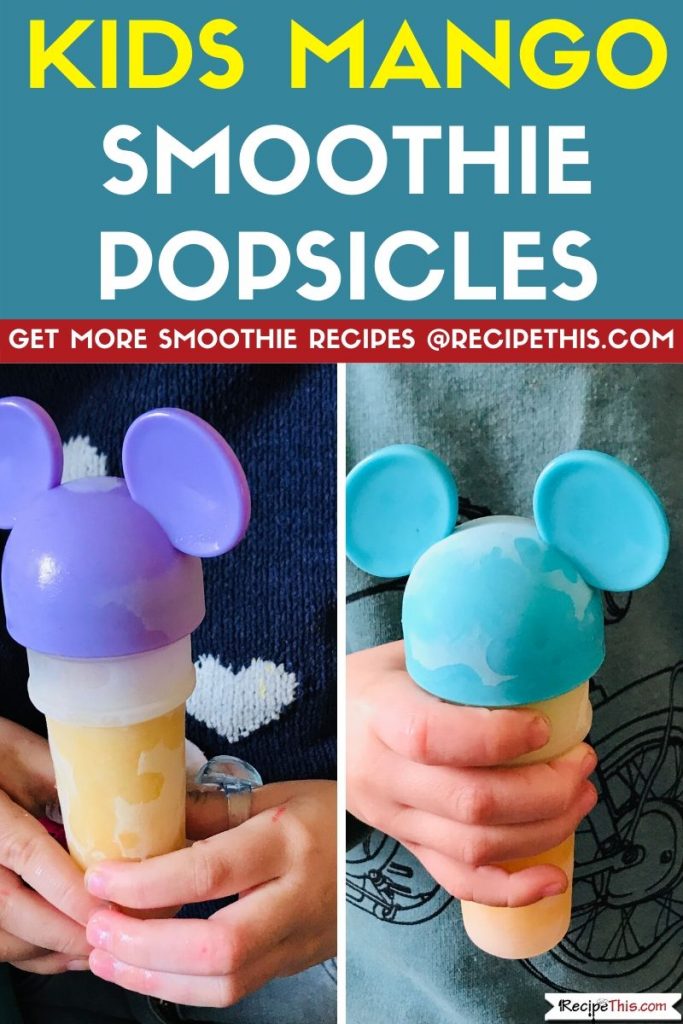 Kids mango smoothie popsicles