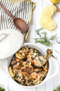 LEMON HERB ROASTED CHICKEN AND FENNEL | WICKED SPATULA