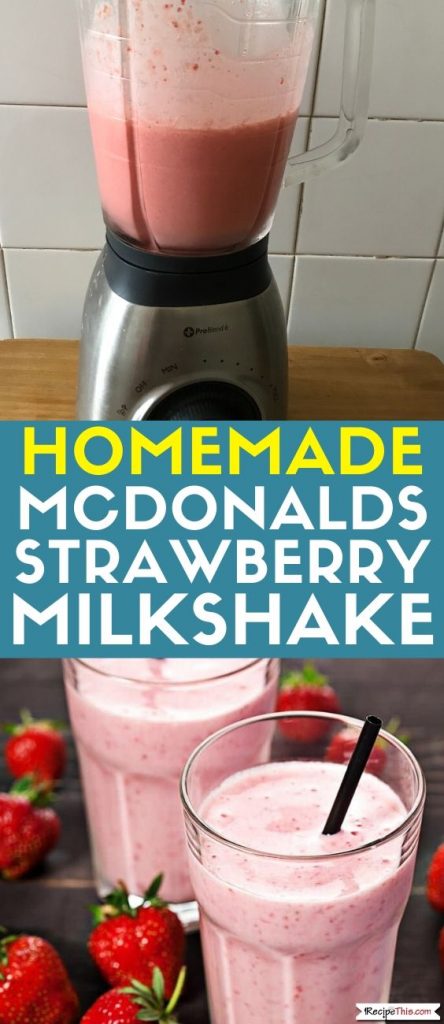 McDonalds Strawbery Milkshake recipe