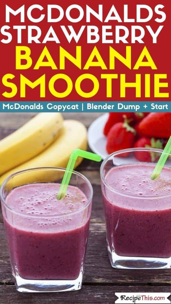 McDonalds Strawberry Banana Smoothie In The Blender