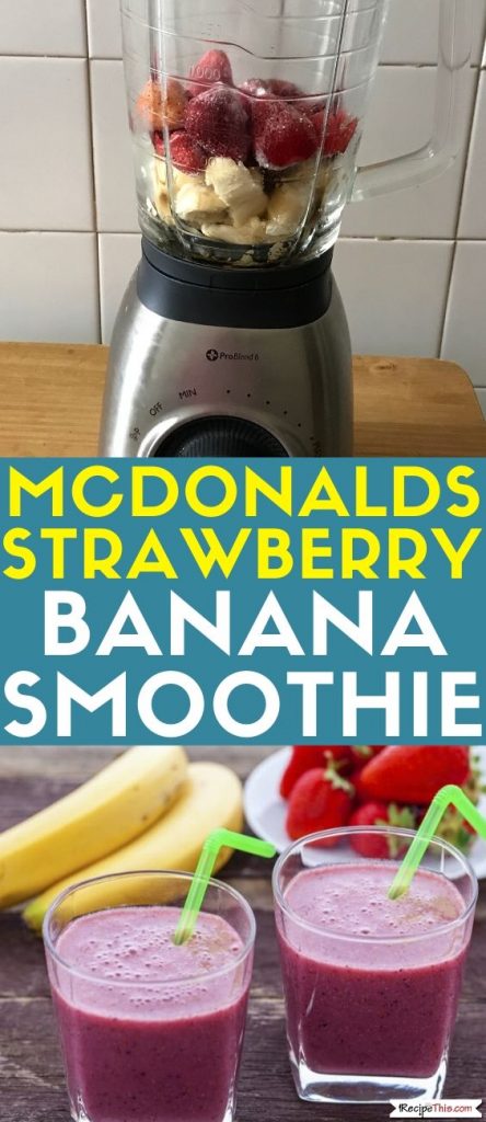McDonalds strawberry banana smoothie recipe