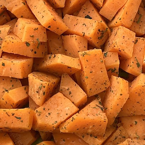Microwave Sweet Potato Cubes