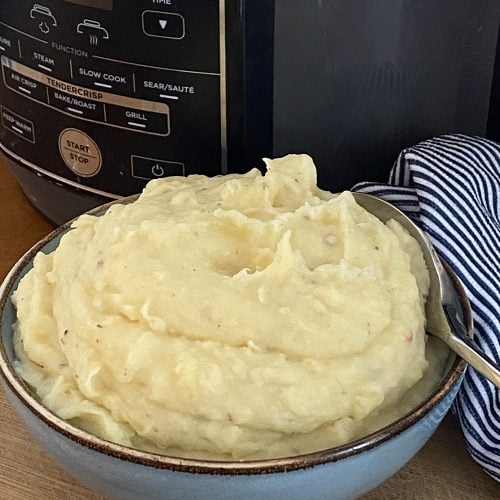 We are using an outlet converter to cook mash potatoes in the crockpot  while traveling today. : r/slowcooking