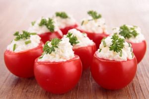 "stuffed tomatoes with goats cheese"