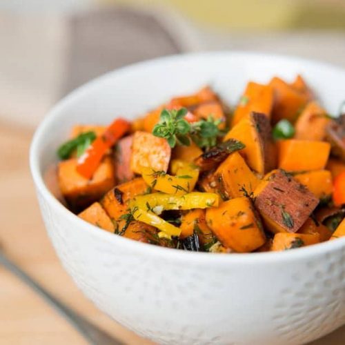 Welcome to my Paleo Sweet Potato Hash In The Slow Cooker recipe. This recipe combines all your leftover sweet potatoes and vegetables and makes a fantastic Paleo recipe in the slow cooker.