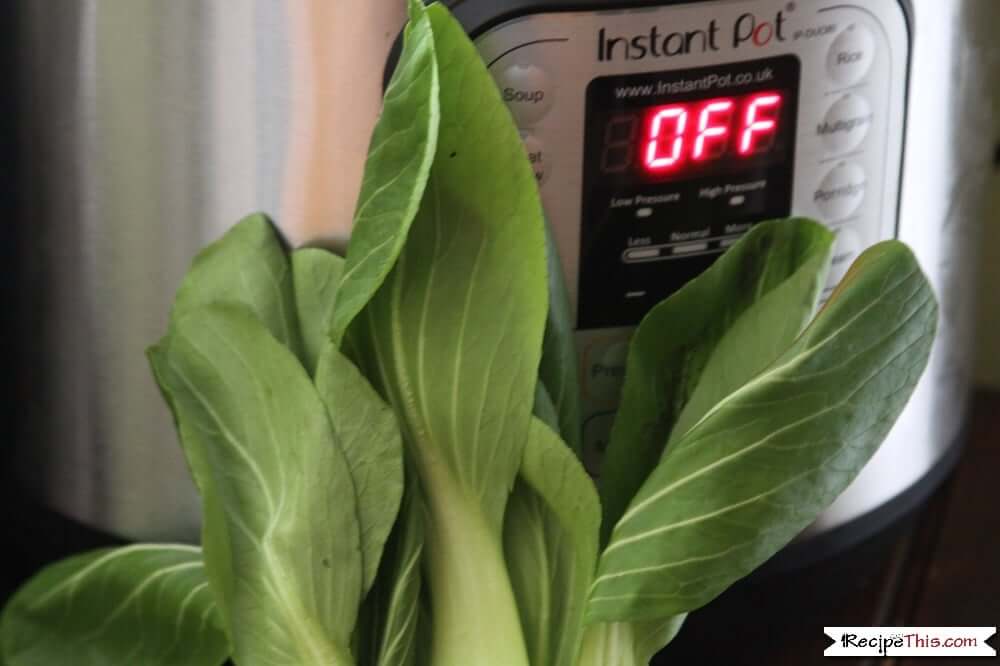 Pressure Cooker Bok Choy (Pak Choi)