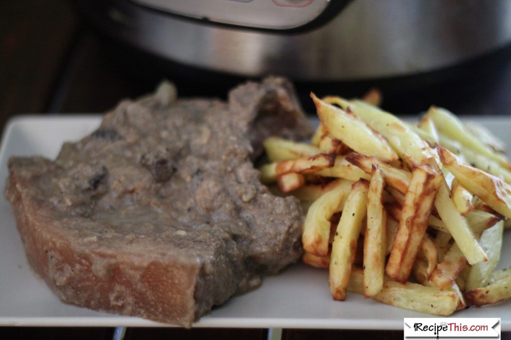 Pressure Cooker Pork Chops With Homemade Mushroom Gravy