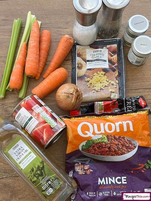 Quorn Bolognese Recipe Ingredients