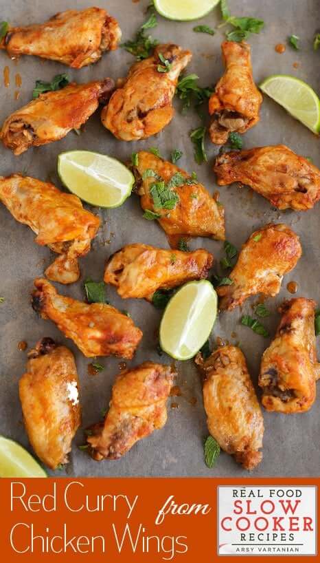 Slow cooker Recipes | Red curry wings in the slow cooker