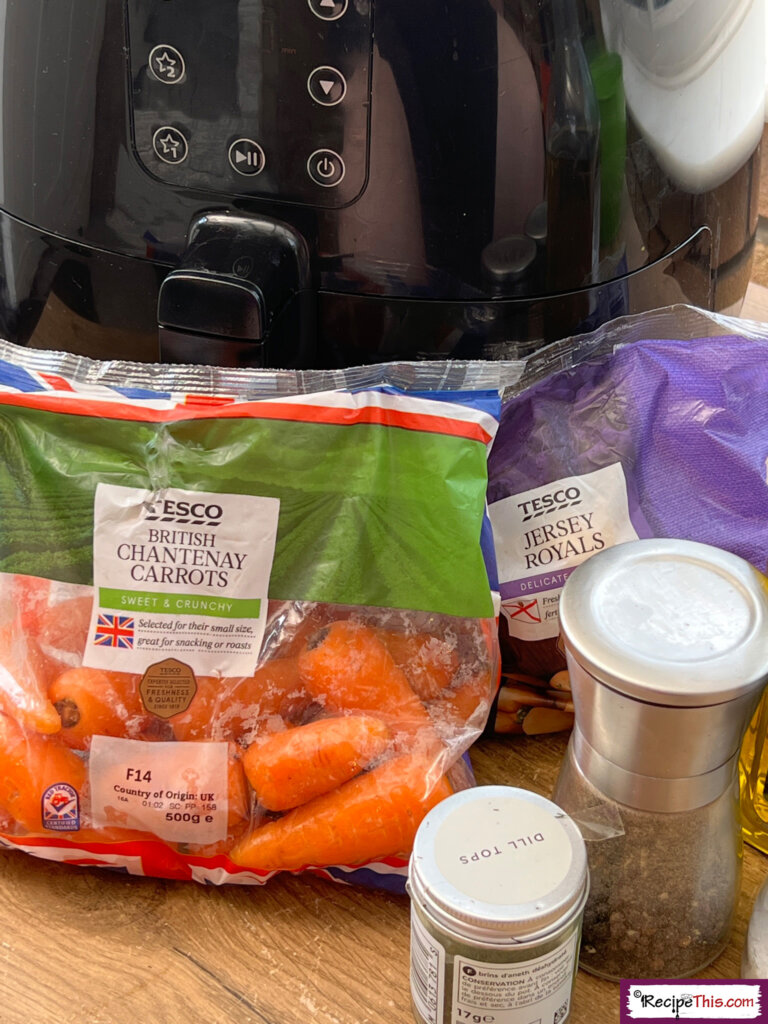 Roasted Carrots And Potatoes Air Fryer Ingredients