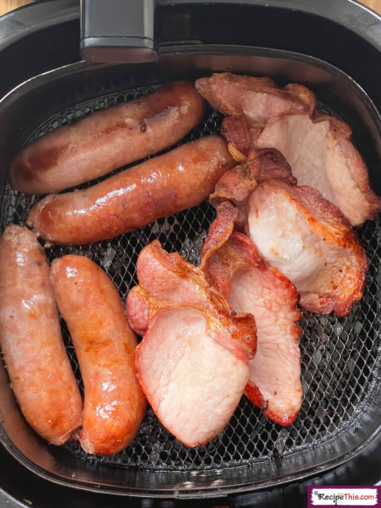 Sausages And Bacon In Air Fryer
