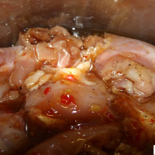 Instant Pot Sweet Chilli Boneless Skinless Chicken Thighs