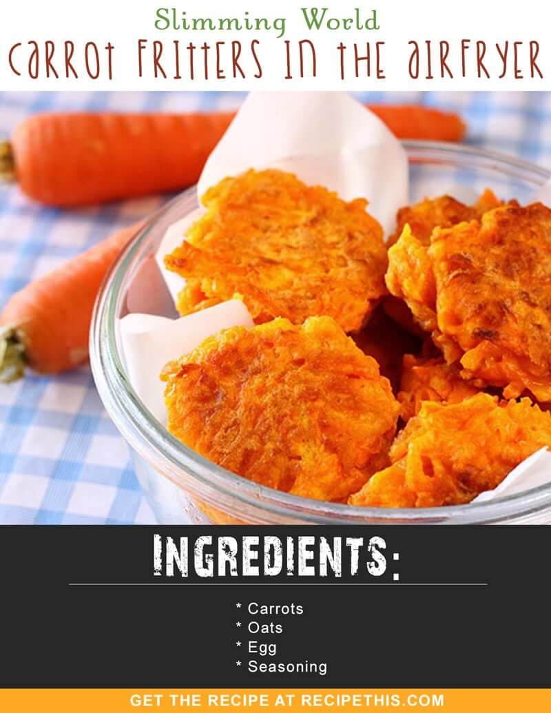 Slimming World Recipes | Slimming World Carrot Fritters In The Airfryered Chilli recipe from RecipeThis.com