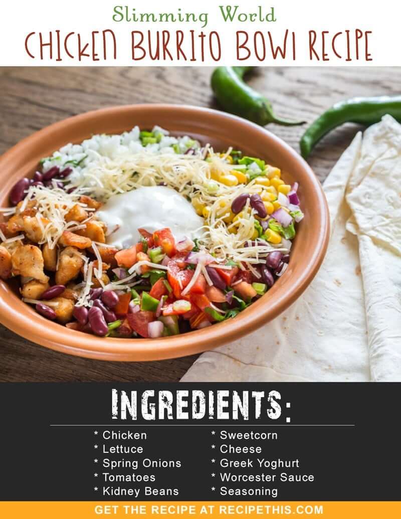 Slimming World Recipes | Slimming World Chicken Burrito Bowl Recipe from RecipeThis.com