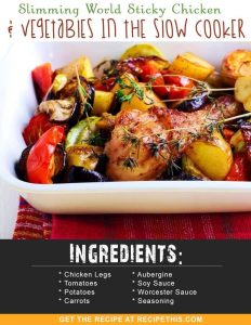 Slimming World Recipes | Slimming World Sticky Chicken & Vegetables In The Slow Cooker recipe from RecipeThis.com