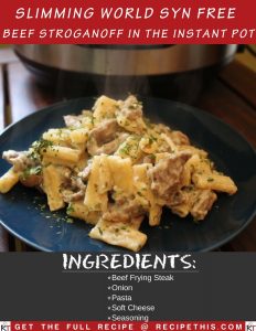 Slimming World Syn Free Beef Stroganoff In The Instant Pot