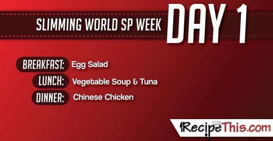 Slimming World | My Day 1 of a tailormade Slimming World SP Week brought to you by RecipeThis.com