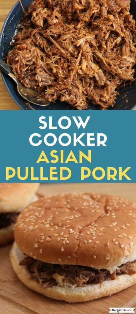 Slow Cooker Asian Pulled Pork at recipethis.com
