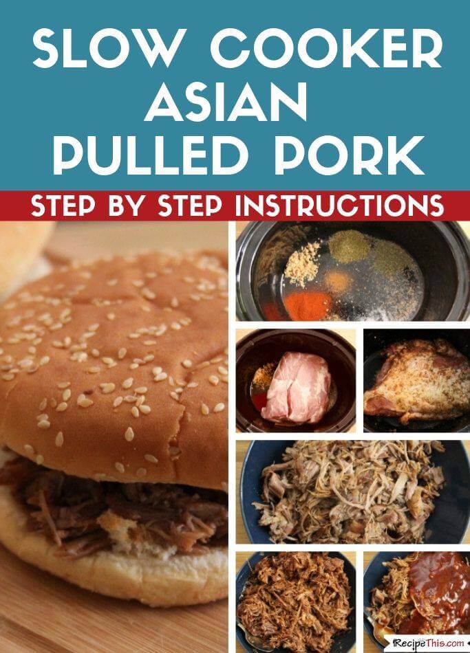 Slow Cooker Asian Pulled Pork at recipethis.com