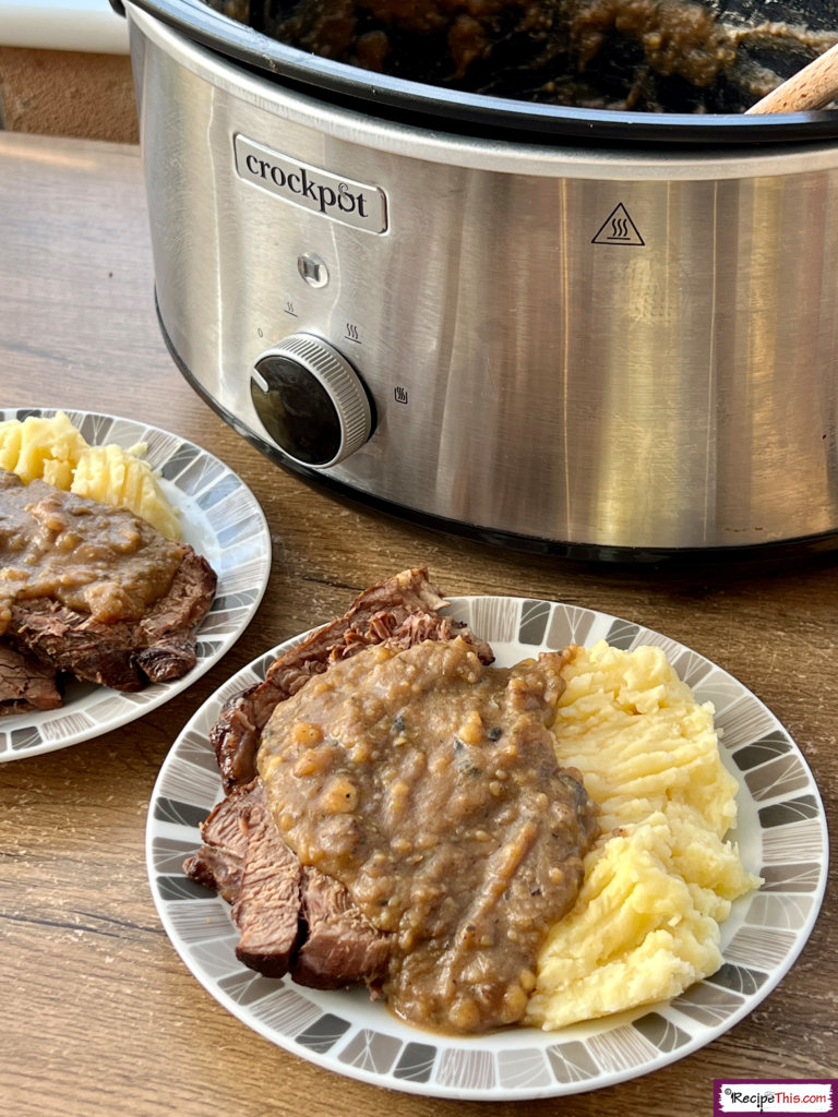 Slow Cooker Braised Steak & Onions