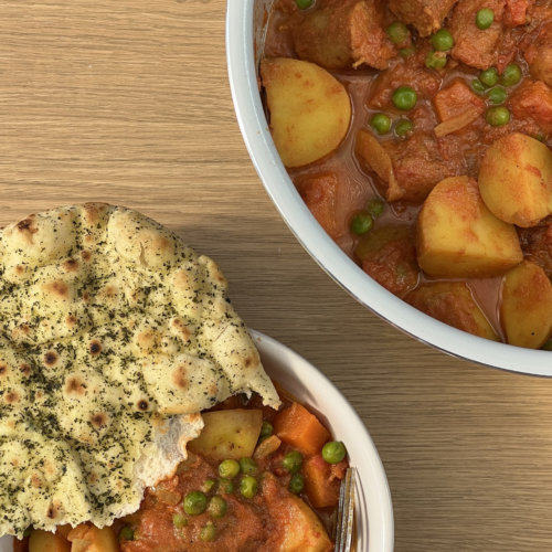 Slow Cooker Curried Sausages