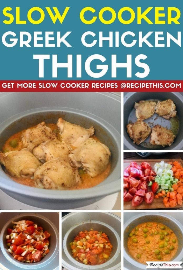 Slow Cooker Greek Chicken Thighs step by step