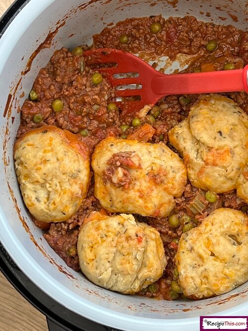 Slow Cooker Minced Beef Cobbler