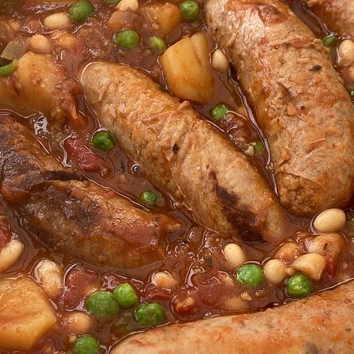 Slow Cooker Sausage And Bean Casserole