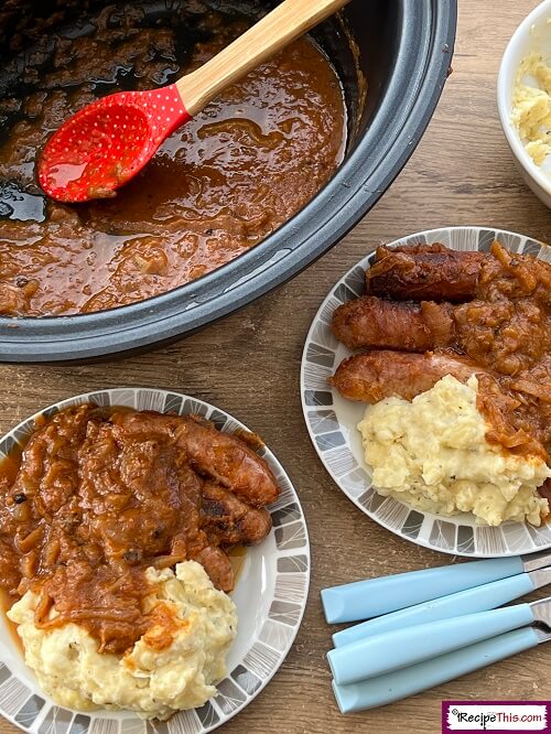 Slow Cooker Sausages In Onion Gravy