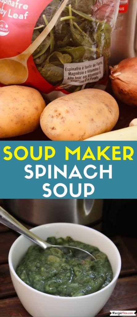 Soup Maker Spinach soup soup maker recipe