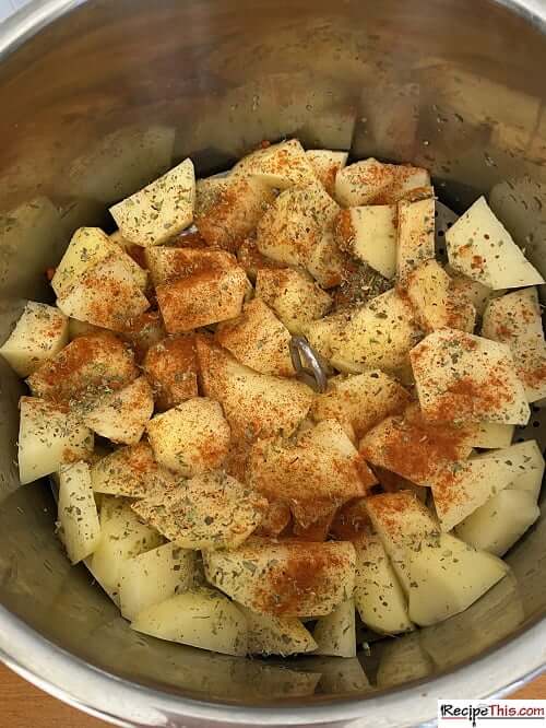 Stage 1 – Cooking instant pot breakfast potatoes