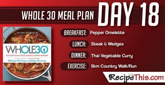 Whole 30 | Find out about our Whole 30 Meal Plan during day 18 of the Whole 30 Challenge from RecipeThis.com