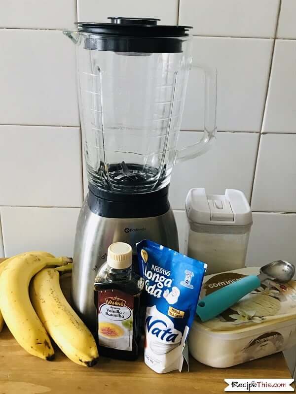 Thick Banana Milkshake Ingredients