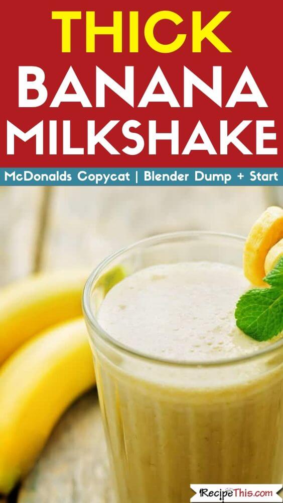 Thick Banana Milkshake blender